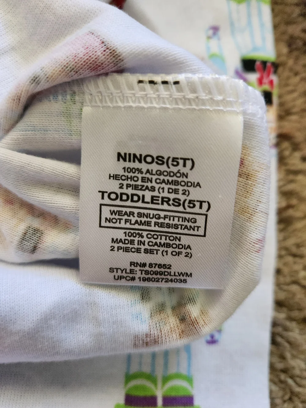 Disney pajama set